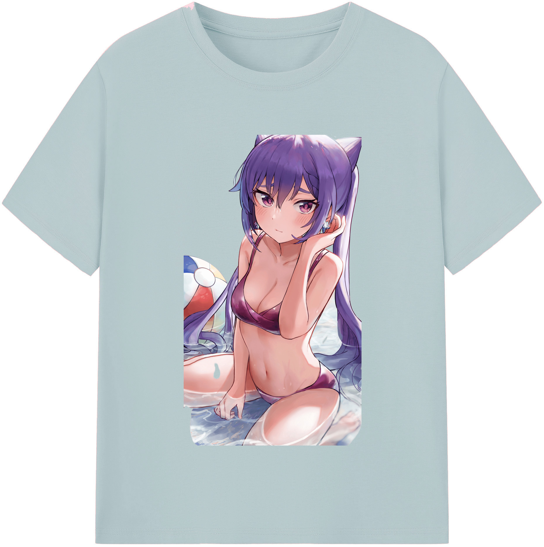 げんし神 刻晴 こくせい genshin Kokusei 綿100％半袖Tシャツ（フロントプリント）